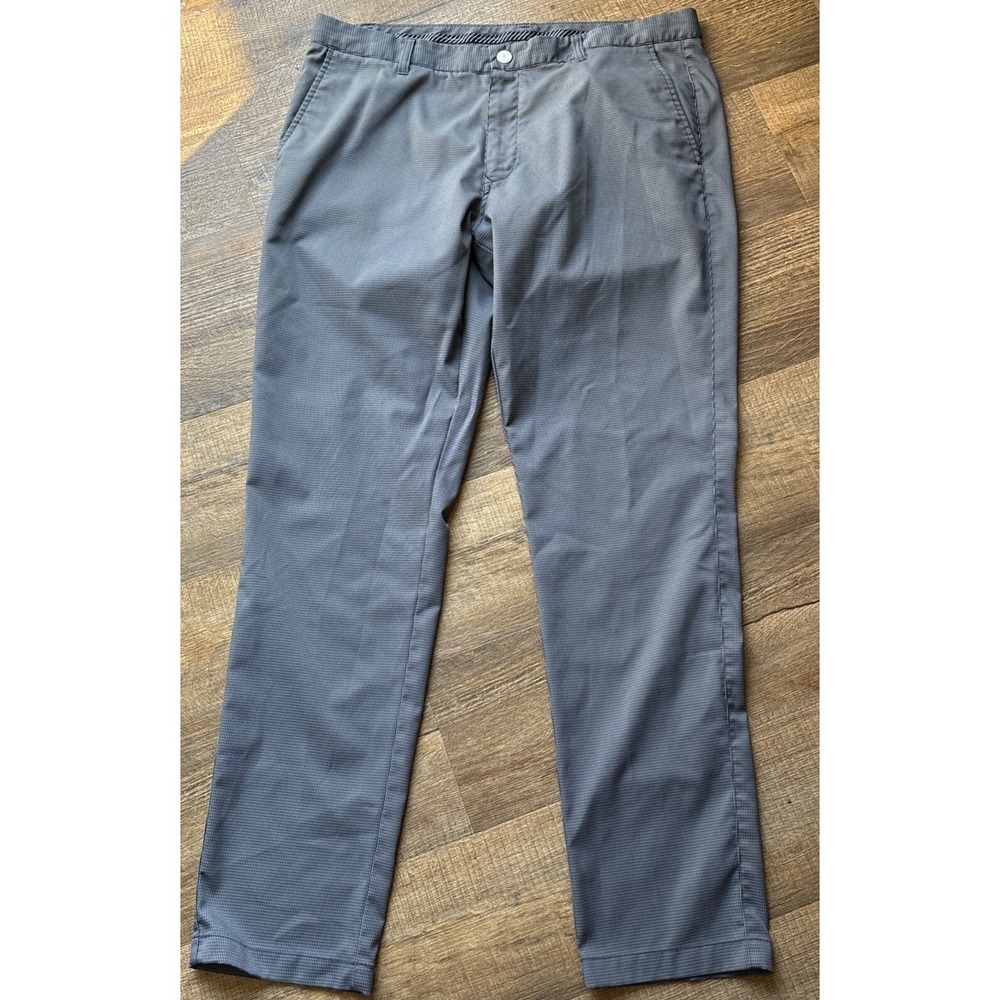 Bonobos 38x34 Men's Athletic Fit Stretch Blue Gray Houndstooth Golf Pants EUC